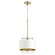 Glass Cylinder Drum Pendants One Light Pendant in Aged Brass w/ Studio White (19|8012-0880)