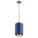 Cylinder Pendants One Light Pendant in Aged Brass w/ Blue (19|8008-3280)