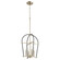Espy Four Light Entry Pendant in Textured Black w/ Aged Brass (19|687-6980)