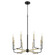 Lacy Eight Light Chandelier in Textured Black w/ Aged Brass (19|631-8-6980)