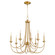 Brooks Eight Light Chandelier in Aged Brass (19|6250-8-80)