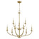 Reyes Nine Light Chandelier in Aged Brass (19|6160-9-80)