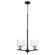 Monarch Three Light Chandelier in Textured Black w/ Satin Nickel (19|610-3-6965)