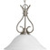 Alabaster Glass One Light Pendant in Brushed Nickel (54|P5091-09)