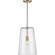 Clarion One Light Pendant in Satin Brass (54|P500242-012)