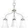 Classic Three Light Chandelier in Brushed Nickel (54|P4762-09)