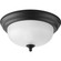 Dome Glass - Alabaster One Light Flush Mount in Forged Black (54|P3924-80)