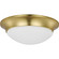 Etched Opal Dome Two Light Flush Mount in Satin Brass (54|P350147-012)
