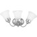 Fluted Glass-Etched Three Light Bath Bracket in Polished Chrome (54|P3289-15ET)