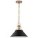 Outpost One Light Pendant in Matte Black / Burnished Brass (72|60-7523)