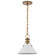 Outpost One Light Pendant in Matte White / Burnished Brass (72|60-7522)