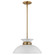 Perkins One Light Pendant in Matte White / Burnished Brass (72|60-7463)