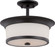 Mobili Two Light Semi Flush Mount in Aged Bronze / Satin White Glass (72|60-5550)