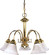 Ballerina Five Light Chandelier in Polished Brass (72|60-185)