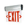 Exit LED Edge-Lit Exit Sign in Aluminum (167|NX-811-LEDR2MA)