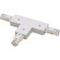 Track Syst & Comp-2 Cir T Connector, 2 Circuit Track, Left Polarity in White (167|NT-2314W/L)