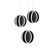 Carillion LED Chandelier in Black (281|PD-36203R-BK)