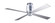 Lapa Flush 50''Ceiling Fan in Galvanized (201|LAP-FM-GV-50-SV-NL-003)