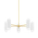 Kira Ten Light Chandelier in Aged Brass/Soft White Combo (428|H484810-AGB/SWH)