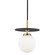 Ellis LED Pendant in Aged Brass/Black (428|H200701S-AGB/BK)