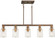 Morrow Five Light Island Pendant in Harvard Court Bronze W/Gold Hi (7|4556-588)