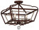 Astrapia Four Light Semi Flush Mount in Dark Rubbed Sienna With Aged Silver (7|4347-593)