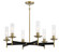 Baldwin Park Six Light Chandelier in Coal And Soft Brass (7|2546-726)