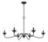 Delvona Six Light Chandelier in Matte Black (59|4386-MB)