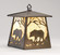 Bear At Dawn One Light Wall Sconce in Antique Copper,Black Metal (57|82639)