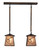 Whispering Pines Two Light Island Pendant in Antique Copper (57|82388)