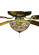 Tiffany Turning Leaf Three Light Fan Light Fixture in Mahogany Bronze (57|72650)
