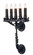 Victorian Theatre Five Light Wall Sconce in Black Metal (57|70087)