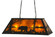 Bear At Lake Six Light Oblong Pendant in Black Metal (57|66368)