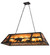 Bear At Lake Six Light Oblong Pendant in Black Metal (57|66210)