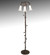 White Three Light Floor Lamp in Mahogany Bronze (57|66181)