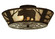 Bear On The Loose Two Light Flushmount in Cafe Noir/Silver Mica (57|51328)