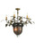 Greenbriar Oak Eight Light Chandelier in Antique Copper (57|50859)