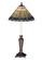 Tiffany Jeweled Peacock One Light Table Lamp in Polished Stainless Steel (57|47840)