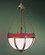 Gothic Four Light Inverted Pendant in Ca Red (57|26804)