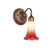 Seafoam/Cranberry Pond Lily One Light Wall Sconce in Mahogany Bronze (57|251861)
