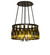 Tuscan Vineyard 20 Light Semi-Flushmount in Black Metal (57|250308)