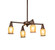 Revival Oyster Bay Four Light Chandelier in Mahogany Bronze (57|249314)
