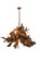 Driftwood Six Light Chandelier in Rust,Natural Wood (57|248859)