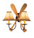 Paddle Two Light Wall Sconce in Natural Wood,Timeless Bronze (57|243293)