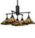 Nuevo Mission Five Light Chandelier in Craftsman Brown (57|231691)