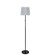 Cilindro One Light Floor Lamp in Black Metal (57|227649)