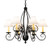 Squire Six Light Chandelier in Black Metal (57|227499)