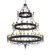 Marta LED Chandelier in Black Metal (57|220303)