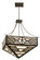 Symbol For Wood Four Light Inverted Pendant in Timeless Bronze (57|21511)