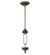Tiffany Jeweled Peacock One Light Inverted Stem Hung Hardware in Mahogany Bronze (57|211922)